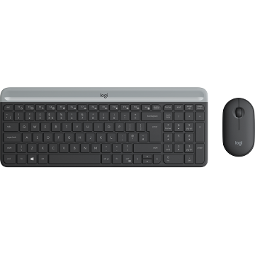 Kit mouse tastatura Logitech MK470, Wireless, Slim, Negru